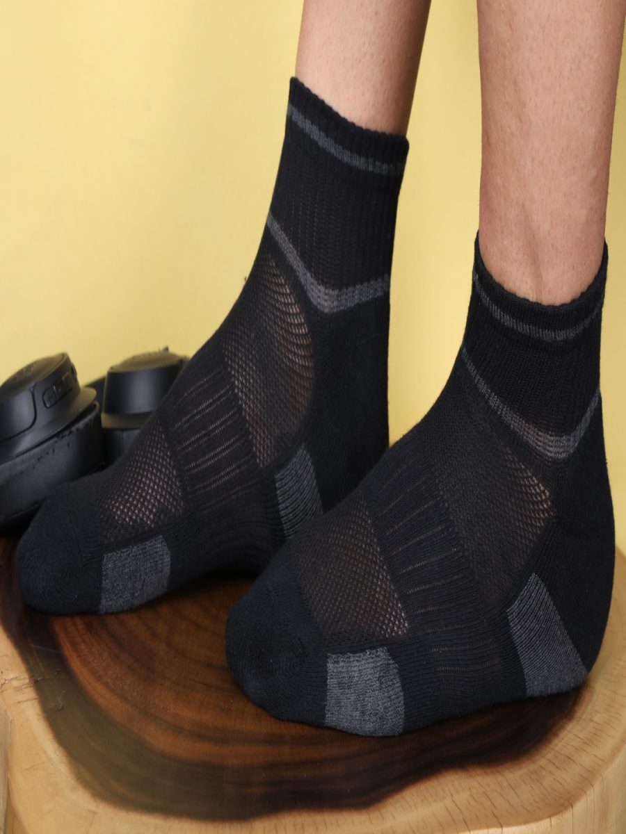 Dollar Sports Ankle Length Cotton Socks For Men's (Pack of 3)