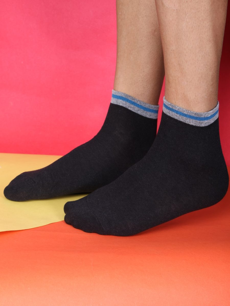 Dollar Casual Ankle Length Cotton Socks For Men's In ( Pack of 3 )