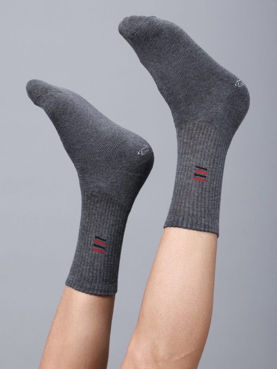 Dollar Sports Crew Length Cotton Socks For Men's In ( Pack of 3 )