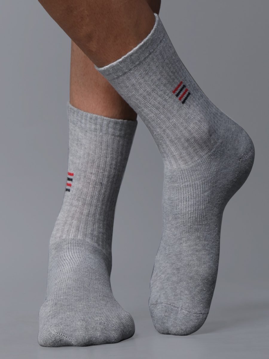 Dollar Sports Crew Length Cotton Socks For Men's In ( Pack of 5 )