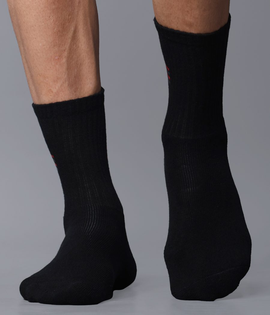 Dollar Sports Crew Length Cotton Socks For Men's In ( Pack of 5 )