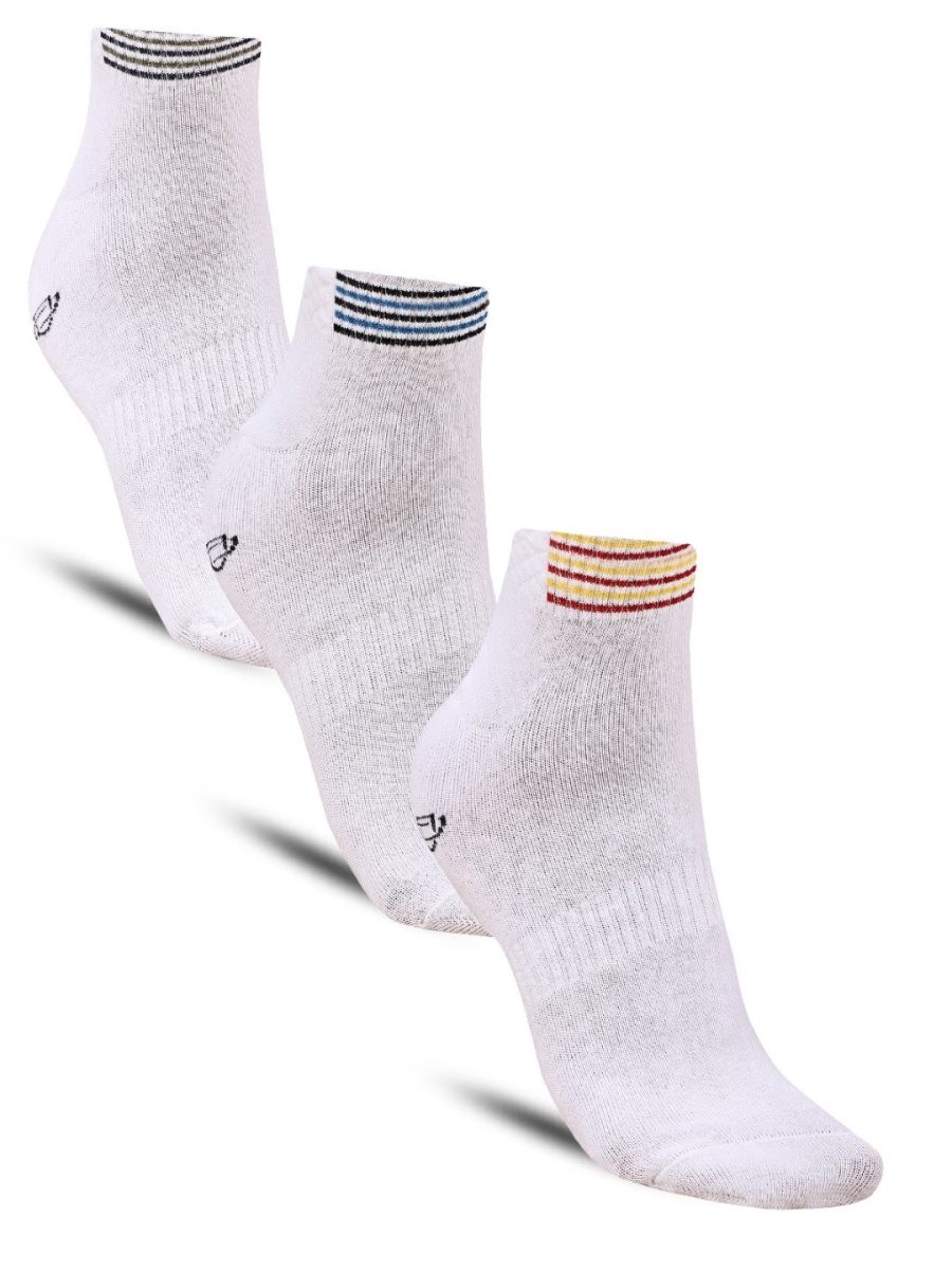 Dollar Sports Ankle Length Cotton Socks For Men's In ( Pack of 3 )