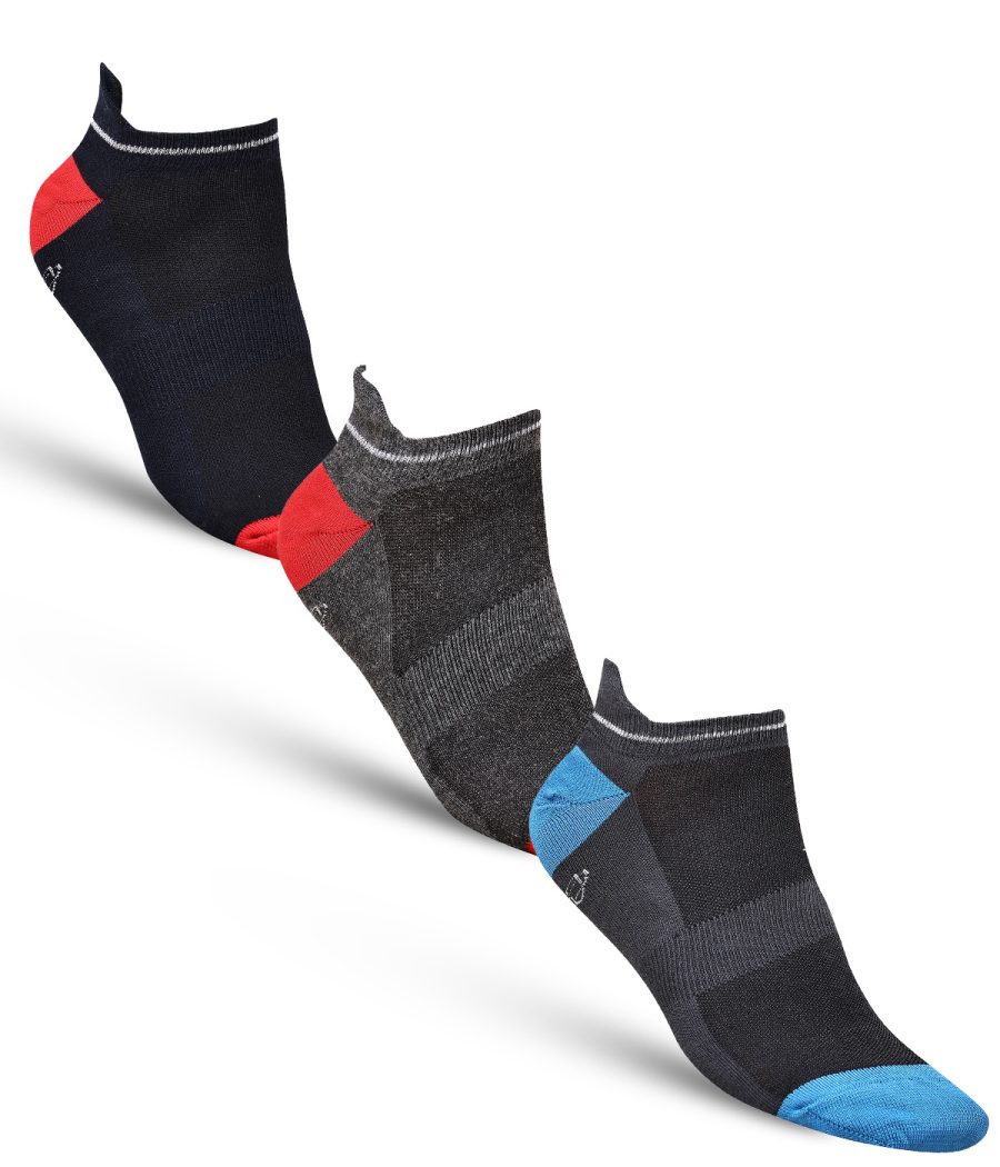 Dollar Sports Ankle Length Cotton Socks For Men's In ( Pack of 3 )