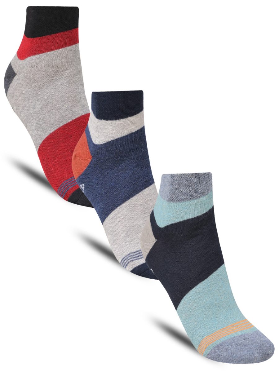 Dollar Casual Ankle Length Cotton Socks For Men's In ( Pack of 3 )