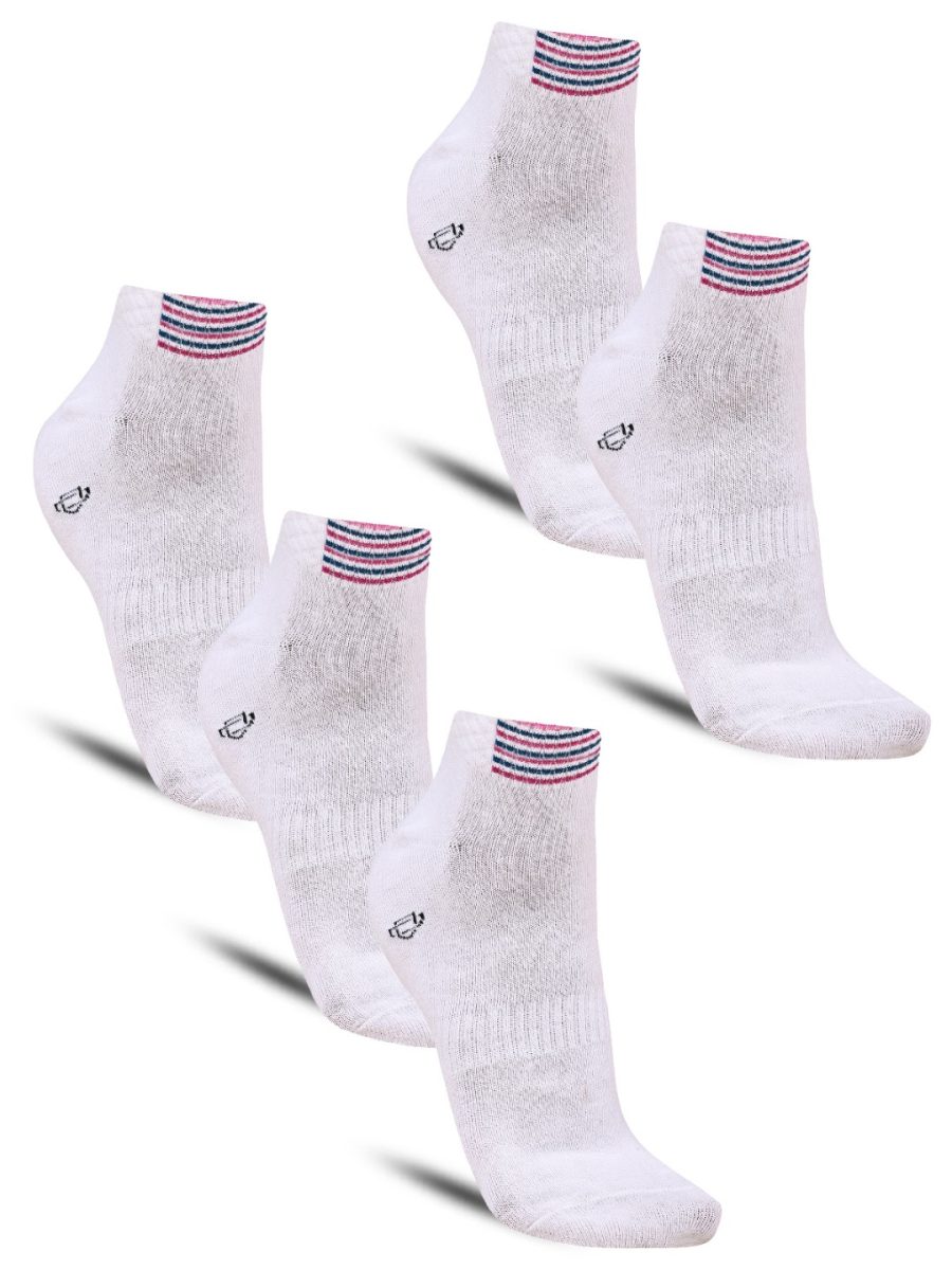 Dollar Sports Ankle Length Cotton Socks For Men's ( Pack of 5)