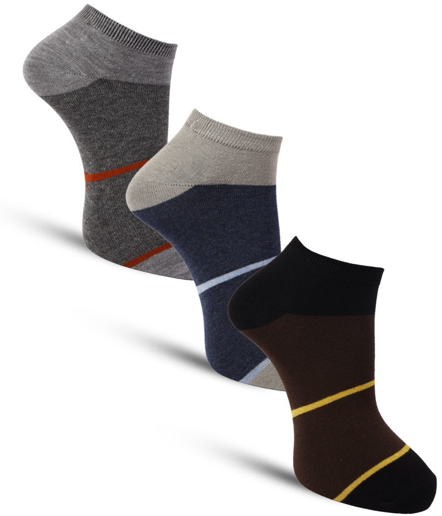 Dollar Casual Ankle Length Cotton Socks For Men's In ( Pack of 3 )