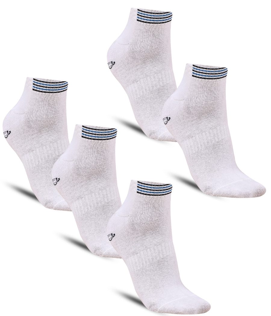 Dollar Sports Ankle Length Cotton Socks For Men's In ( Pack of 5 )