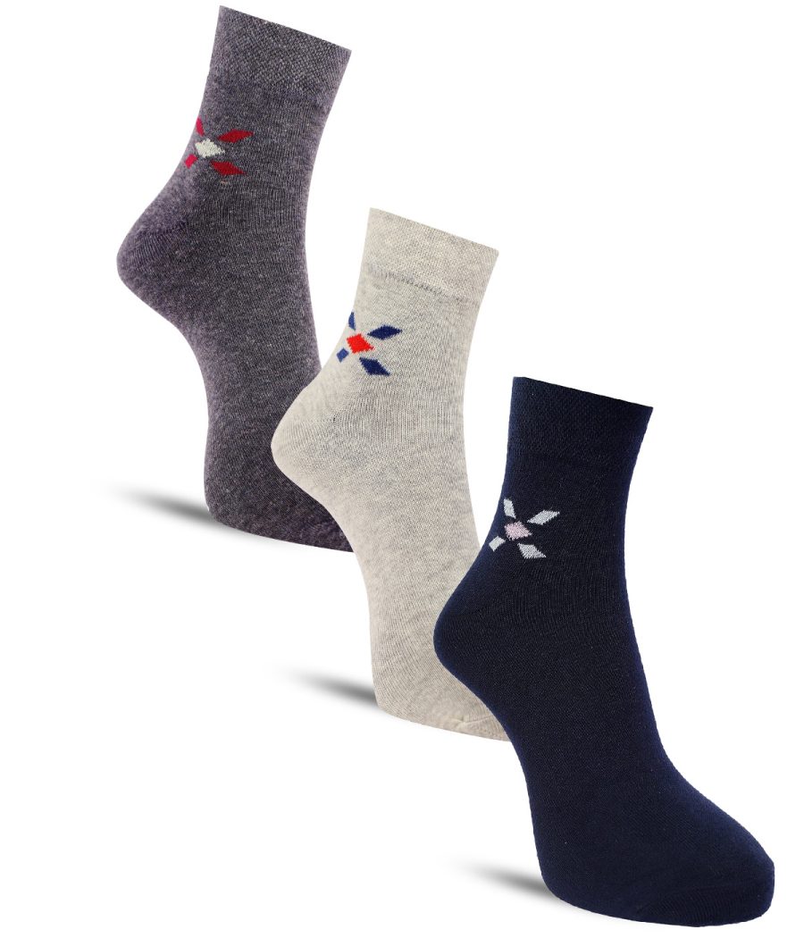 Dollar Formal Ankle Length Cotton Socks For Men's In ( Pack of 3 )