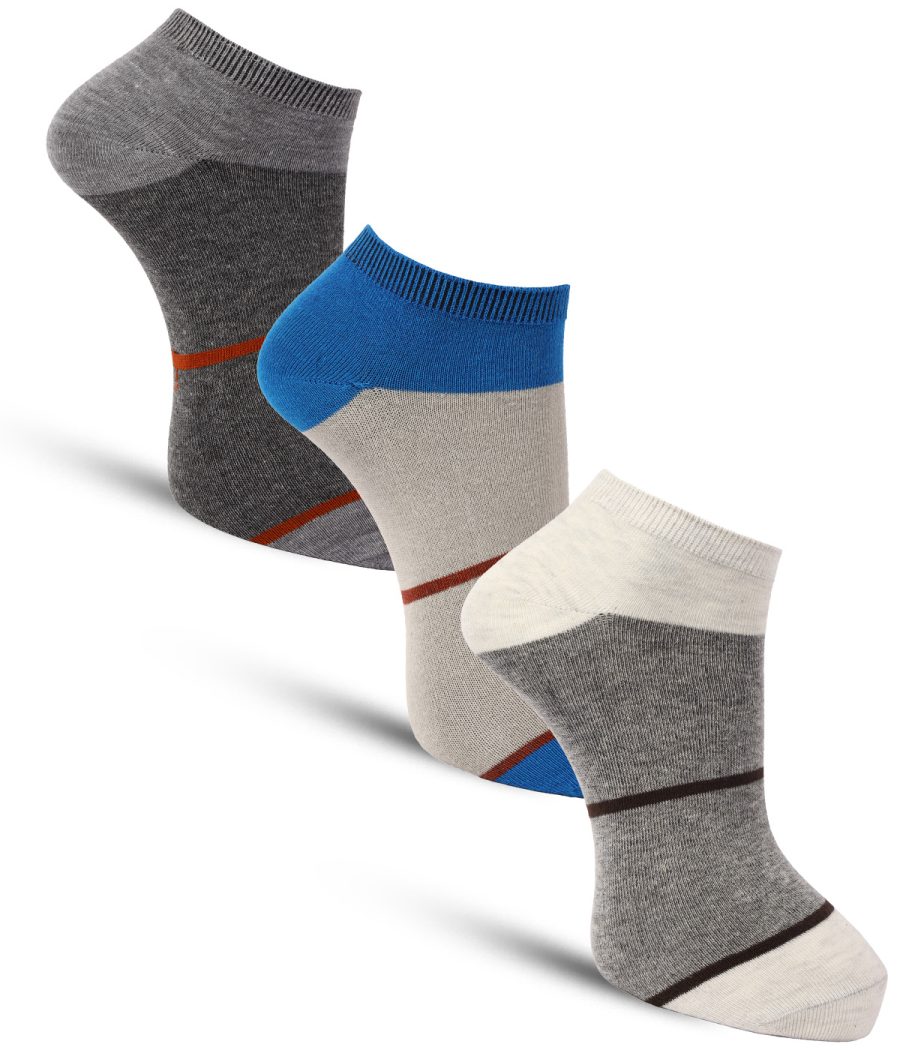 Dollar Casual Ankle Length Cotton Socks For Men's In ( Pack of 3 )