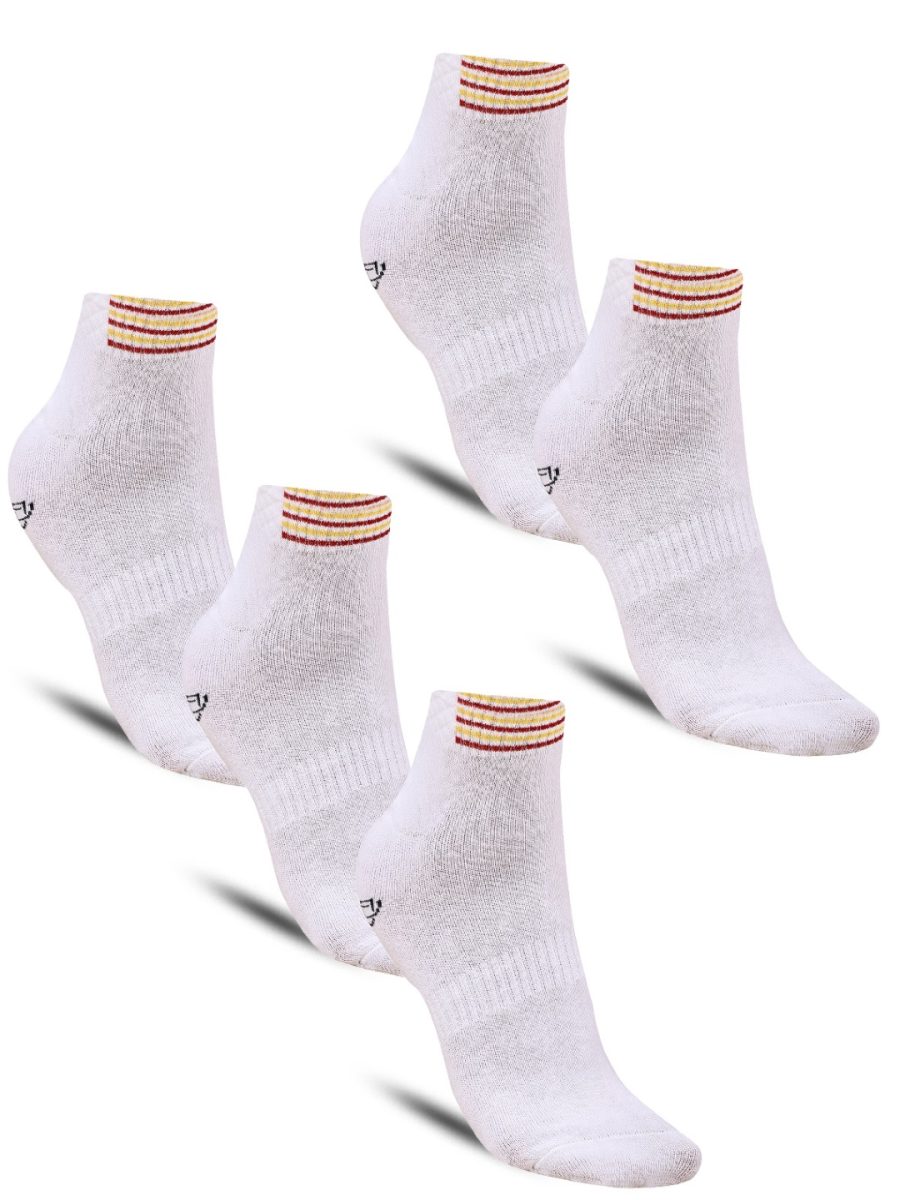 Dollar Sports Ankle Length Cotton Socks For Men's In ( Pack of 5 )