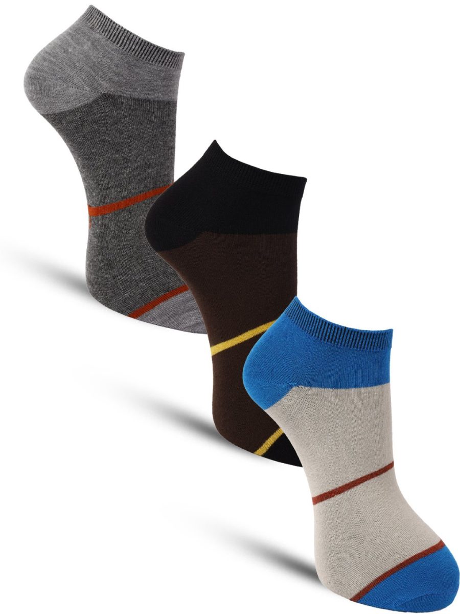 Dollar Casual Ankle Length Cotton Socks For Men's In ( Pack of 3 )