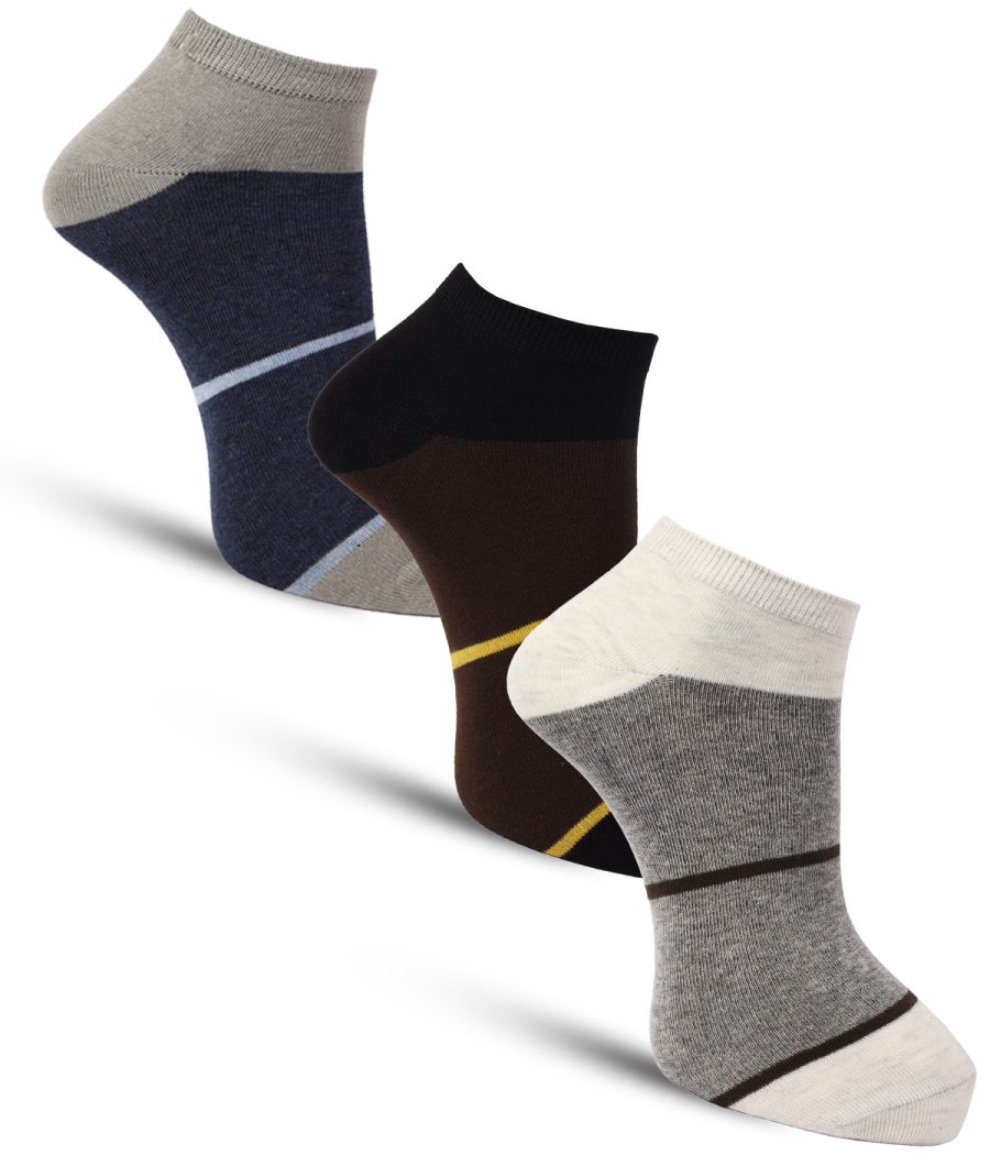Dollar Casual Ankle Length Cotton Socks For Men's In ( Pack of 3 )