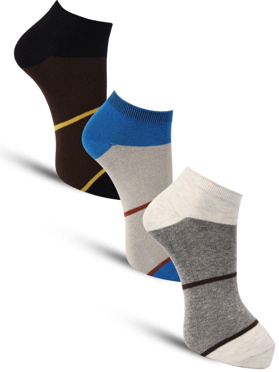Dollar Casual Ankle Length Cotton Socks For Men's In ( Pack of 3 )