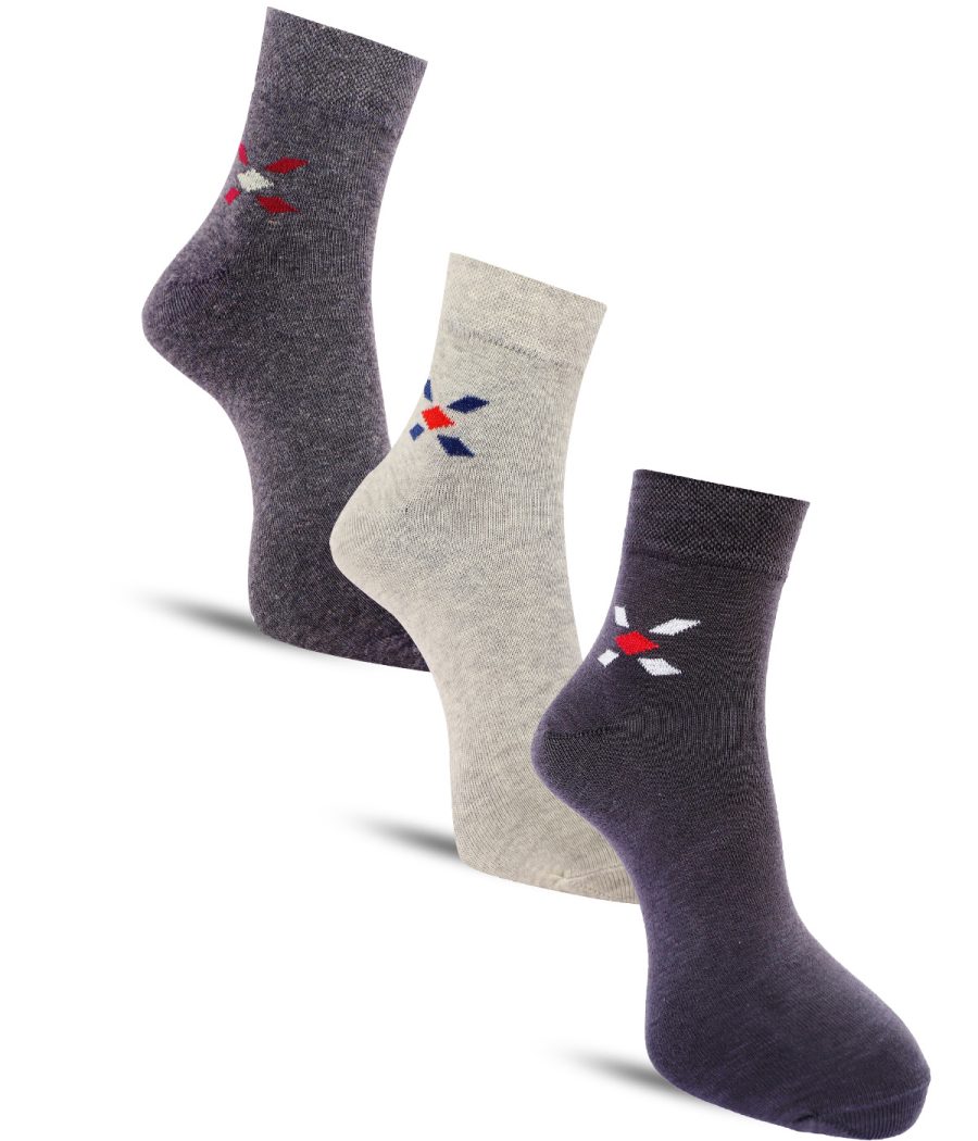 Dollar Formal Ankle Length Cotton Socks For Men's In ( Pack of 3 )