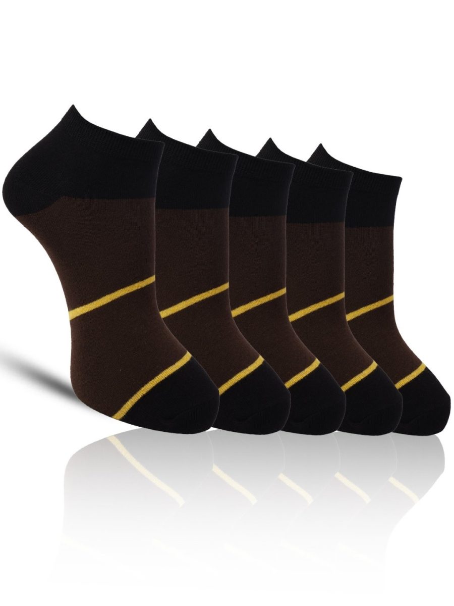 Dollar Casual Ankle Length Cotton Socks For Men's In ( Pack of 5 )