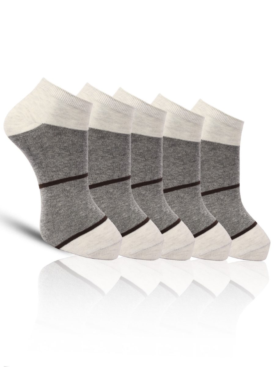 Dollar Casual Ankle Length Cotton Socks For Men's In ( Pack of 5 )