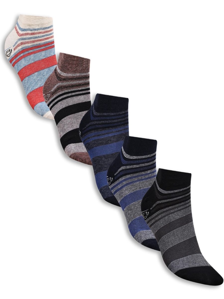 Dollar Casual Ankle Length Cotton Socks For Men's In ( Pack of 5 )