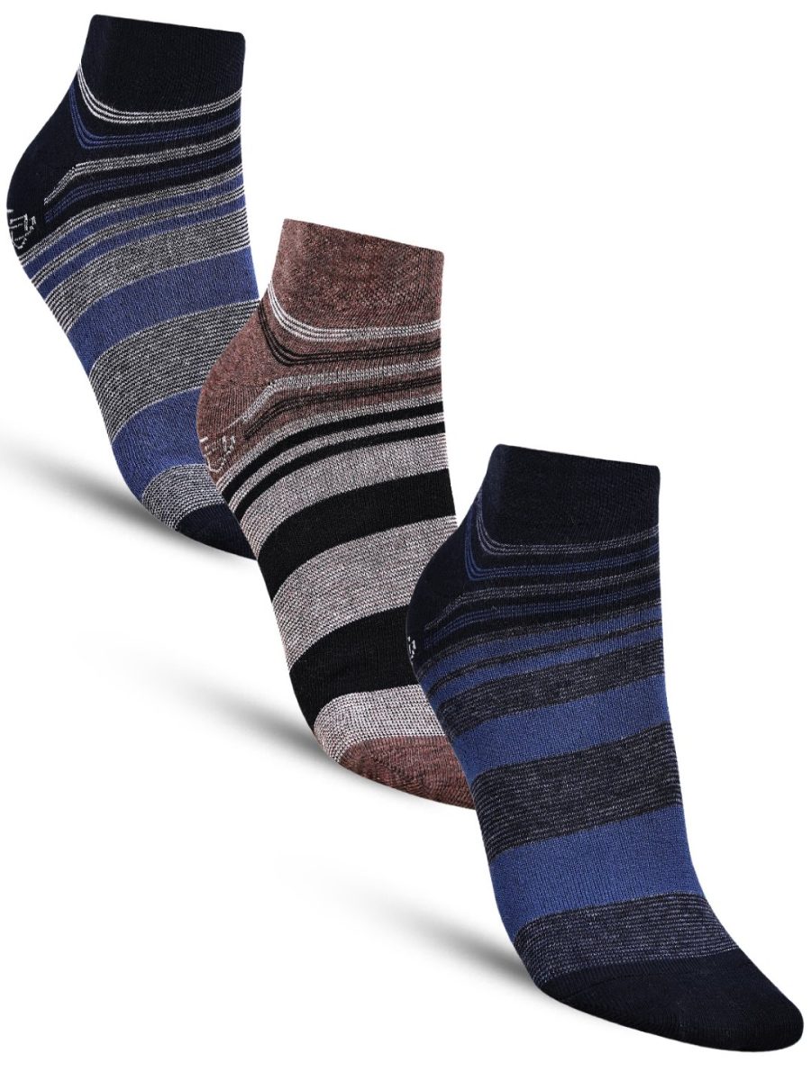 Dollar Casual Ankle Length Cotton Socks For Men's In ( Pack of 3 )