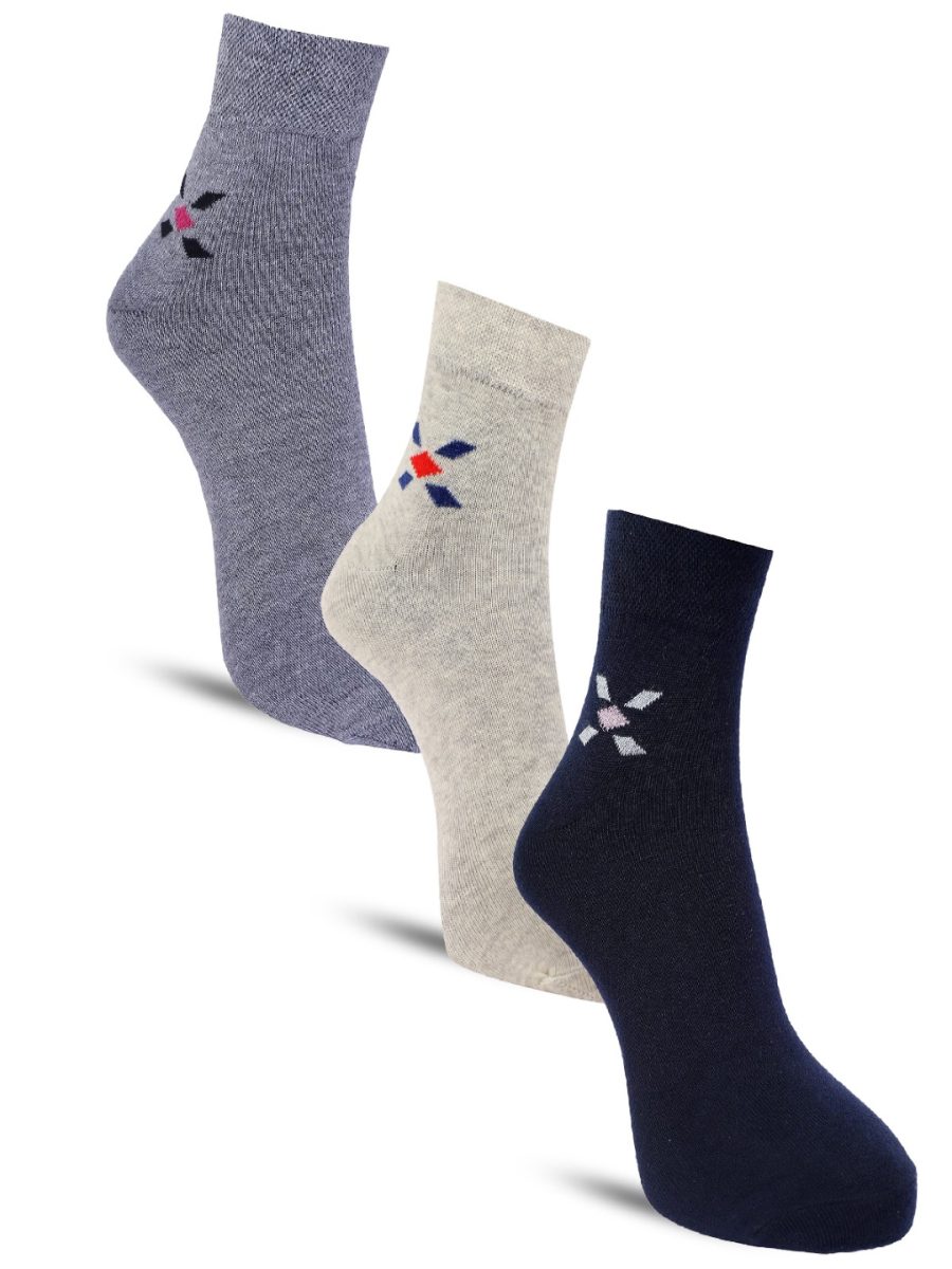 Dollar Formal Ankle Length Cotton Socks For Men's In ( Pack of 3 )