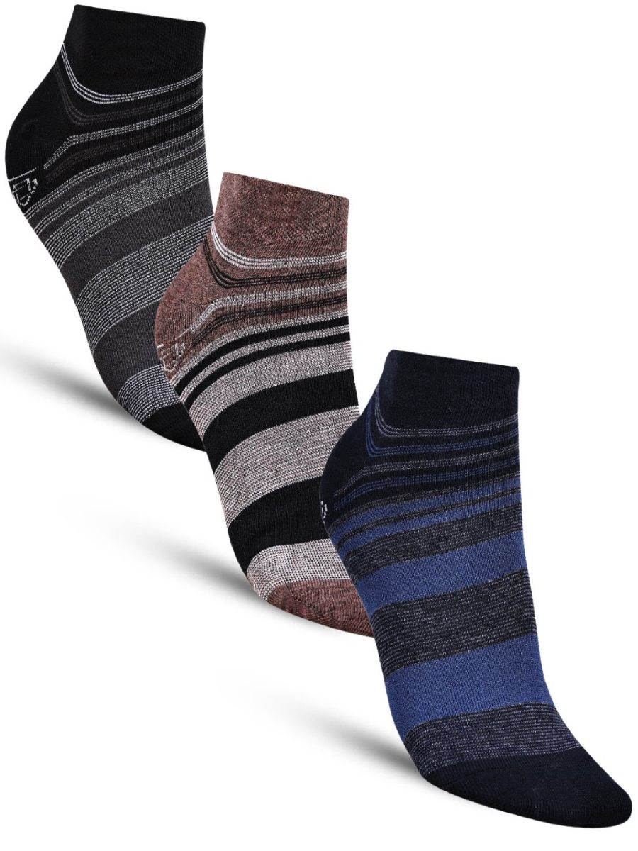 Dollar Casual Ankle Length Cotton Socks For Men's In ( Pack of 3 )