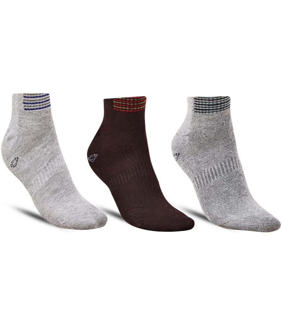 Dollar Sports Ankle Length Cotton Socks For Men's In ( Pack of 3 )