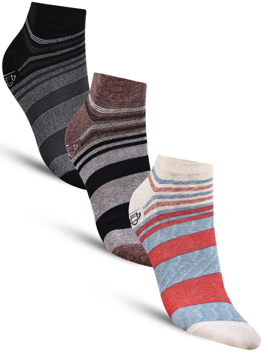 Dollar Casual Ankle Length Cotton Socks For Men's In ( Pack of 3 )