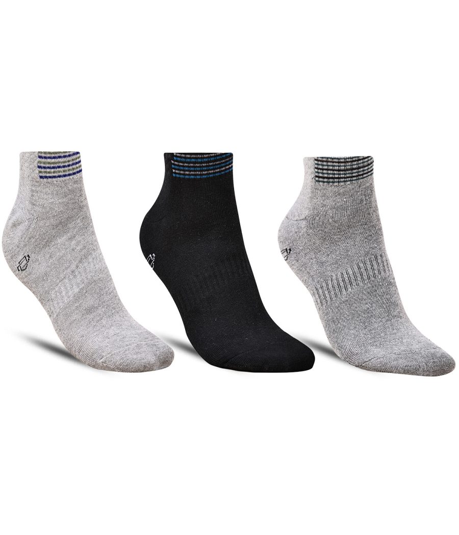 Dollar Sports Ankle Length Cotton Socks For Men's In ( Pack of 3 )