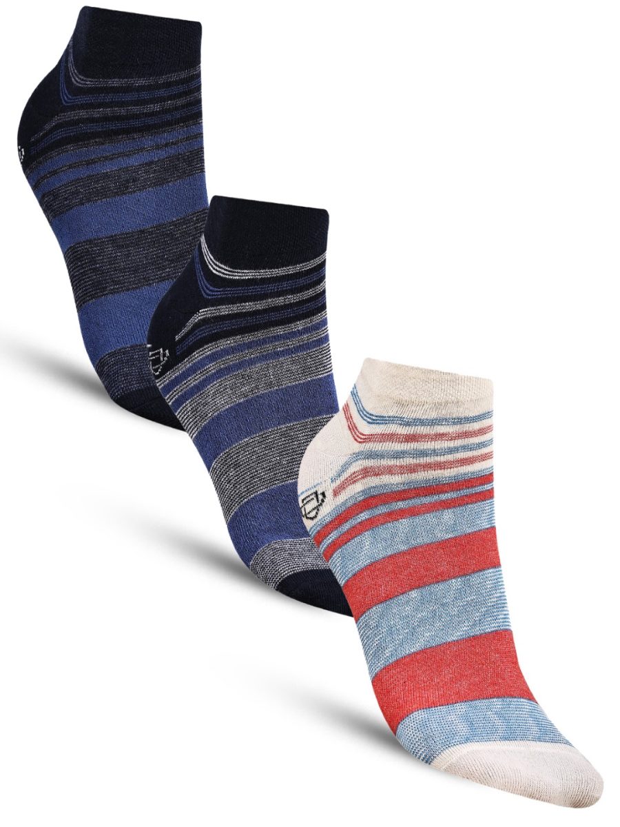Dollar Casual Ankle Length Cotton Socks For Men's In ( Pack of 3 )