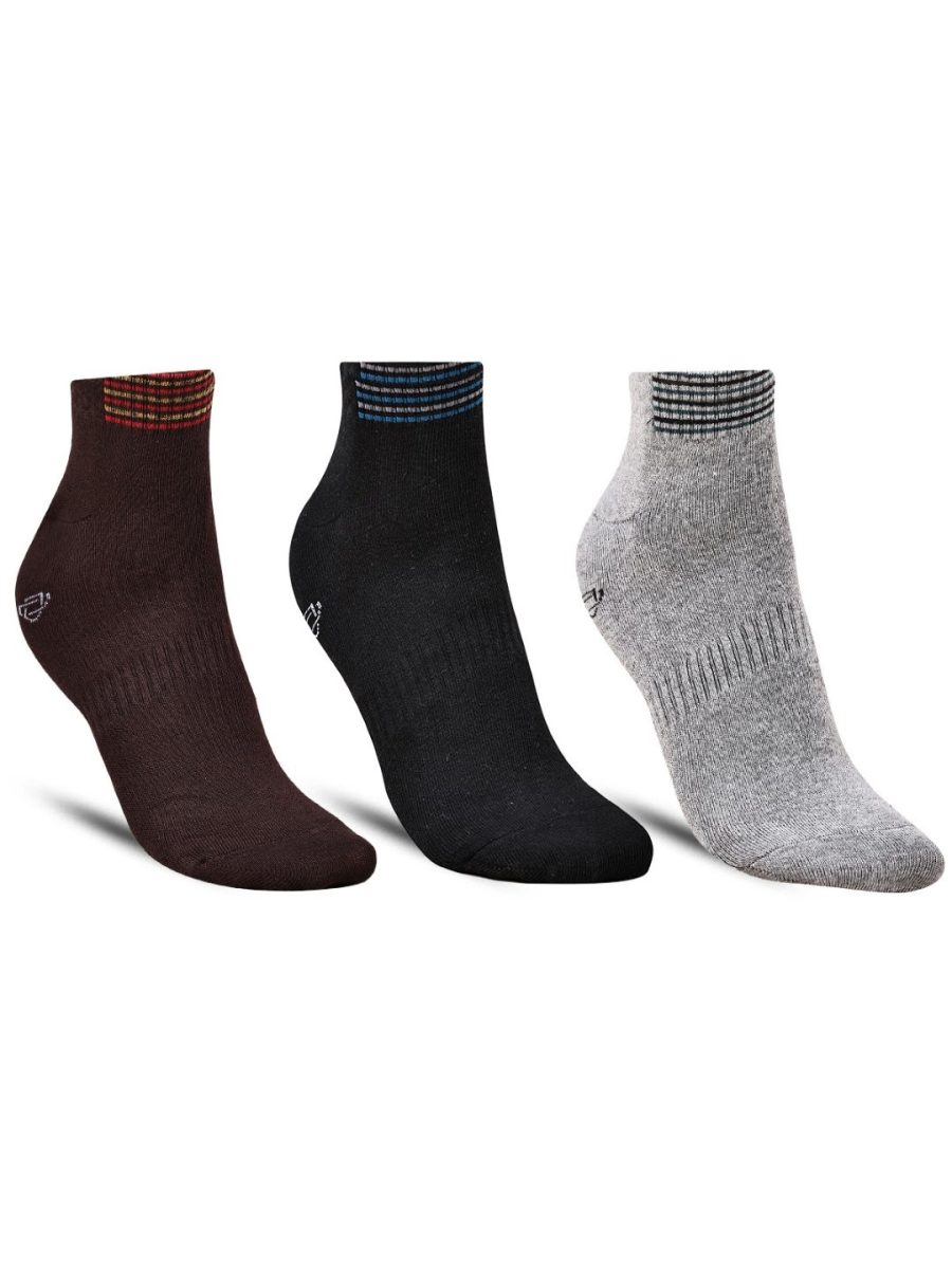 Dollar Sports Ankle Length Cotton Socks For Men's In ( Pack of 3 )
