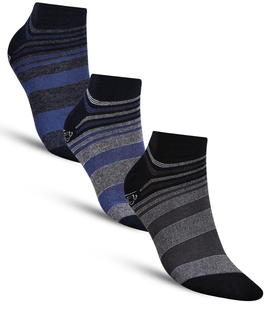 Dollar Casual Ankle Length Cotton Socks For Men's In ( Pack of 3 )