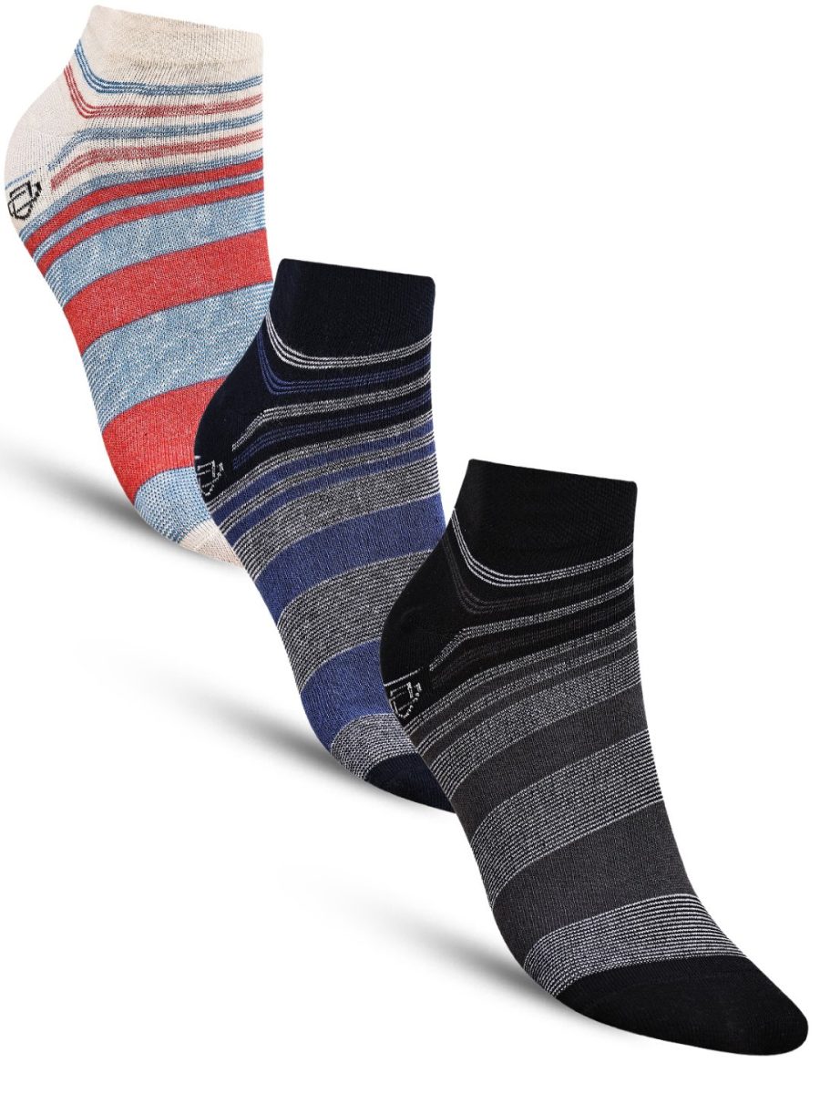 Dollar Casual Ankle Length Cotton Socks For Men's In ( Pack of 3 )
