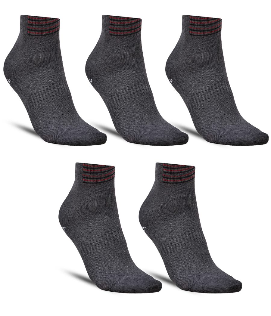 Dollar Sports Ankle Length Cotton Socks For Men's In ( Pack of 5 )