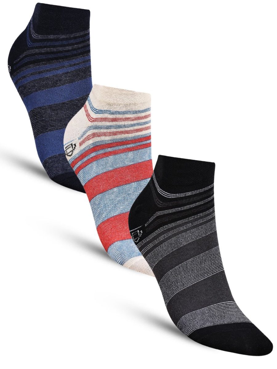 Dollar Casual Ankle Length Cotton Socks For Men's In ( Pack of 3 )