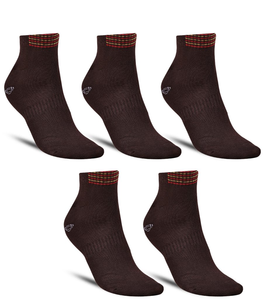 Dollar Sports Ankle Length Cotton Socks For Men's In ( Pack of 5 )