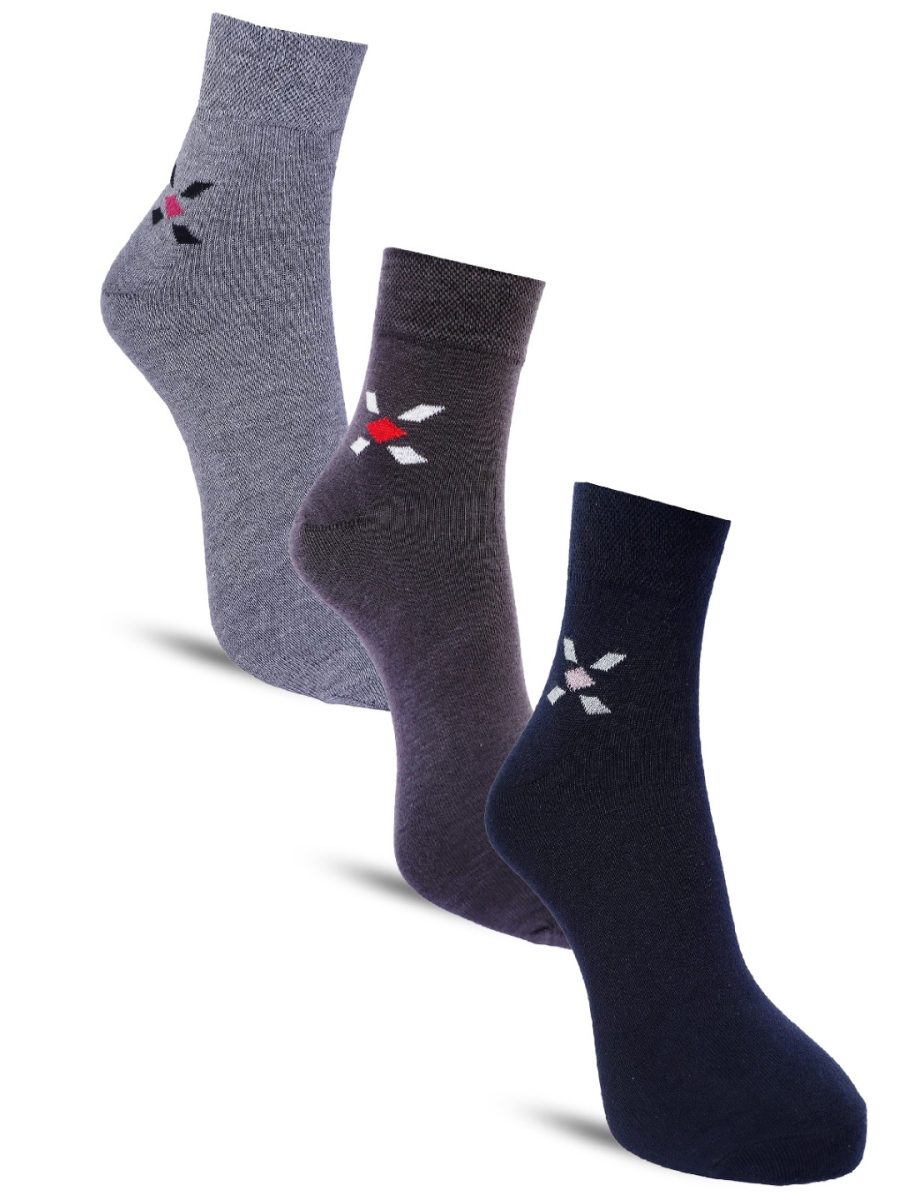 Dollar Formal Ankle Length Cotton Socks For Men's In ( Pack of 3 )