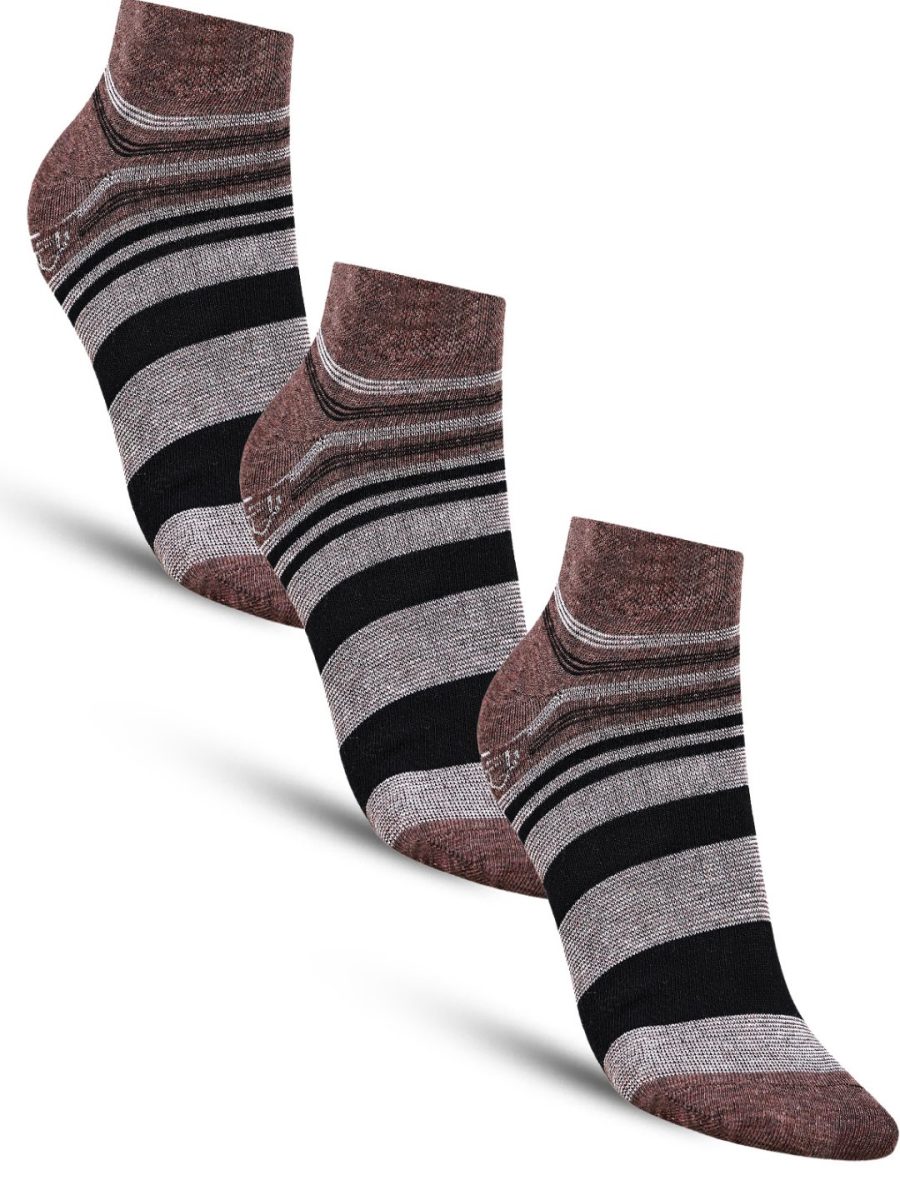 Dollar Casual Ankle Length Cotton Socks For Men's (Pack of 3)