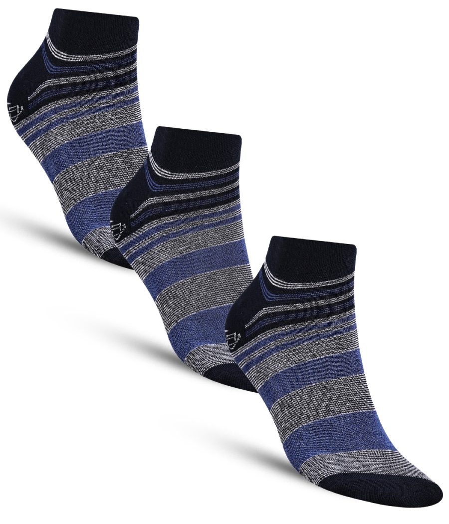 Dollar Casual Ankle Length Cotton Socks For Men's In ( Pack of 3 )