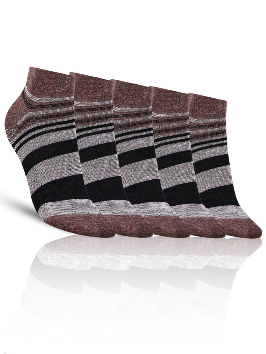 Dollar Casual Ankle Length Cotton Socks For Men's In ( Pack of 5 )