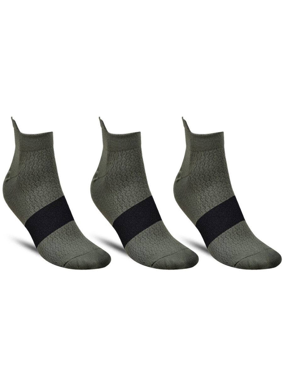 Dollar Sports Ankle Length Nylon Socks For Men's In ( Pack of 3 )