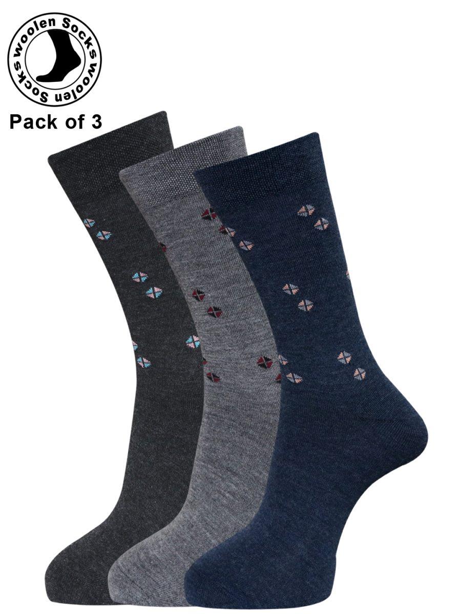 Dollar Socks Woollen Towel Full Length for Men's Free Size (Pack of 3)