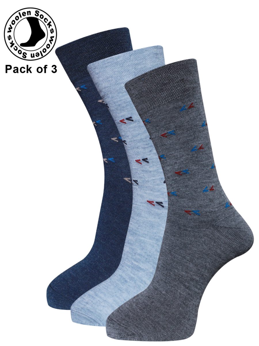 Dollar Socks Woollen Towel Full Length for Men's Free Size (Pack of 3)