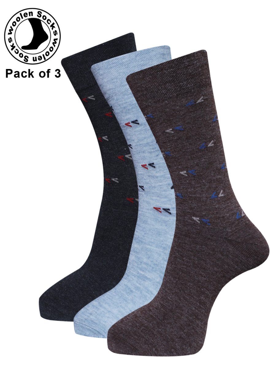 Dollar Socks Woollen Towel Full Length for Men's Free Size (Pack of 3)