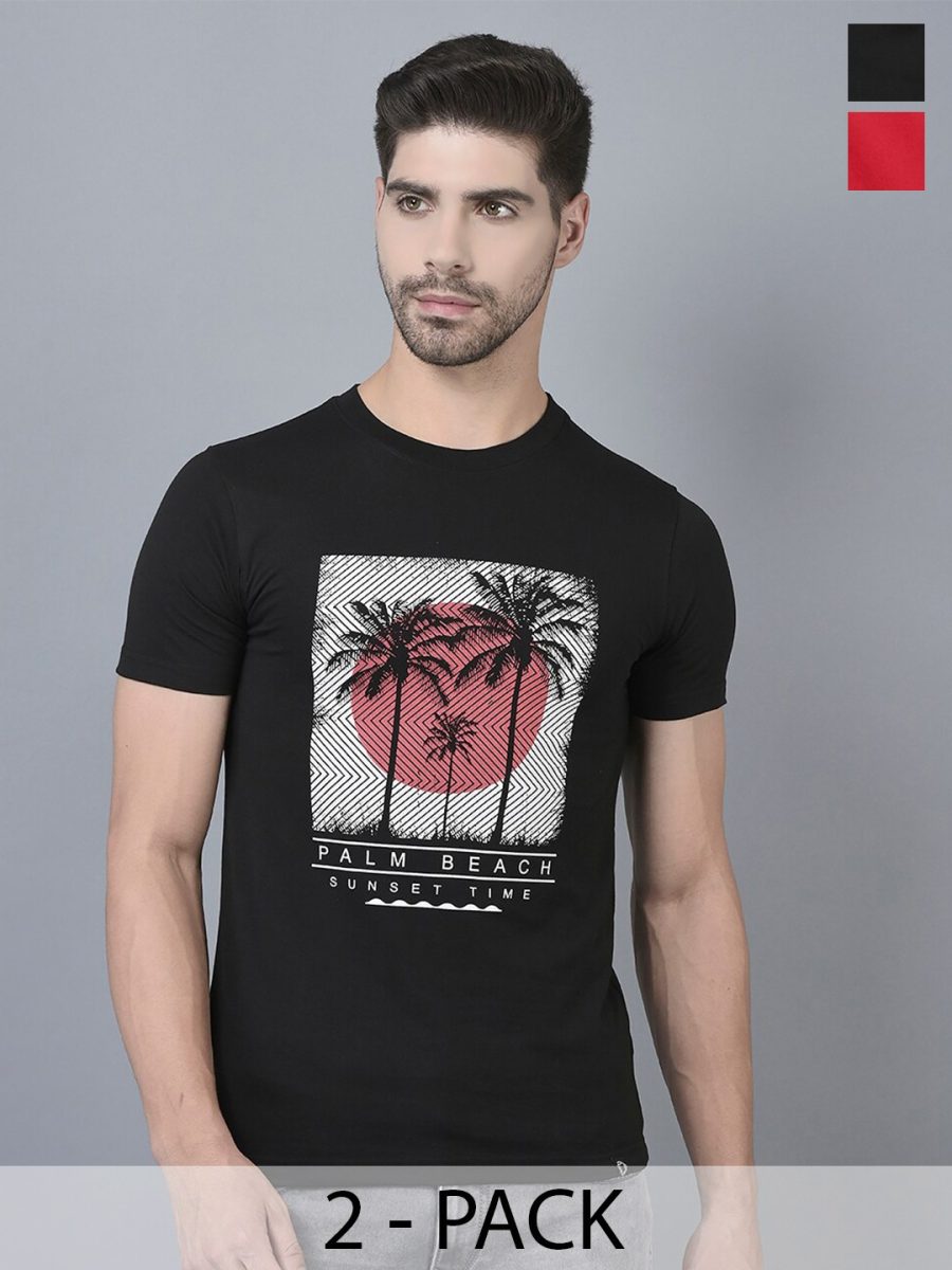 Dollar Men's Casual Round Neck Printed T-Shirt