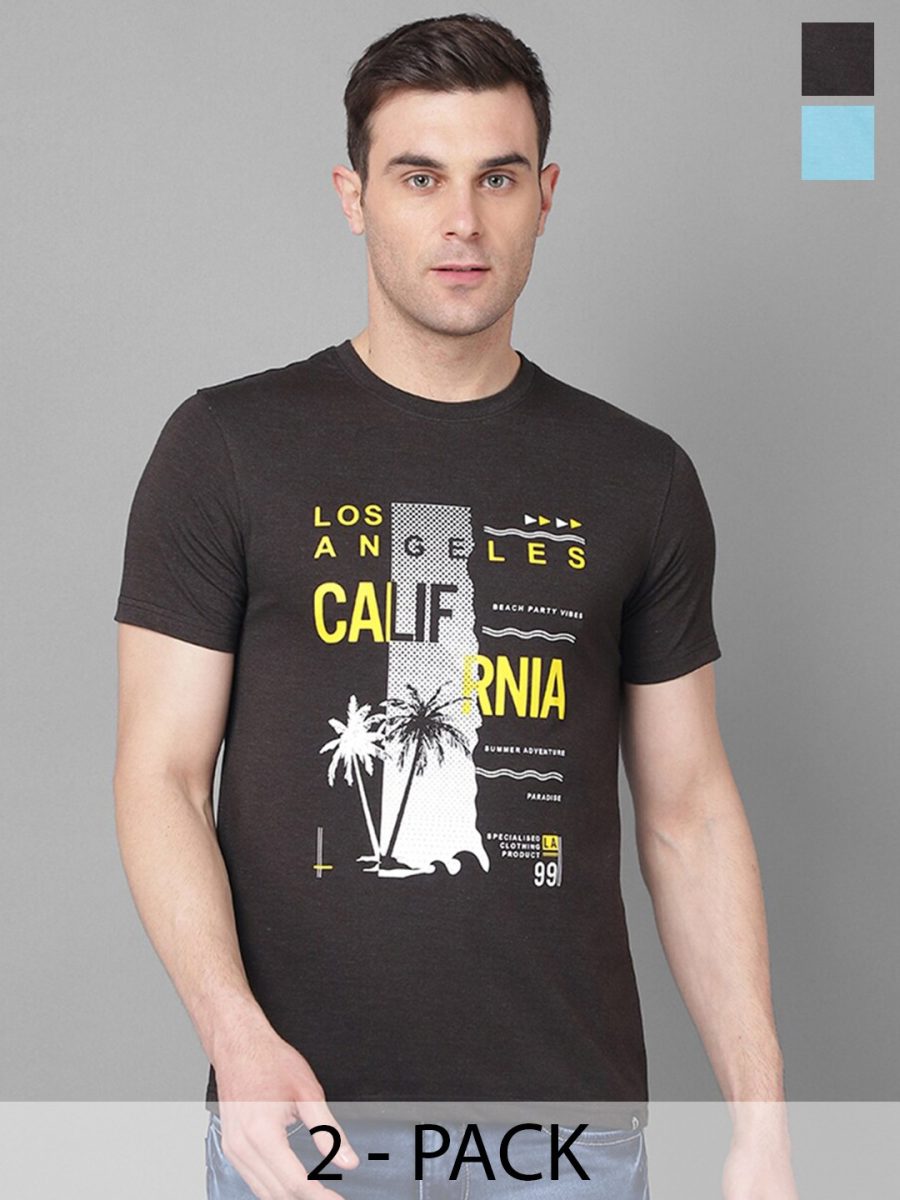 Dollar Men's Casual Round Neck Printed T-Shirt