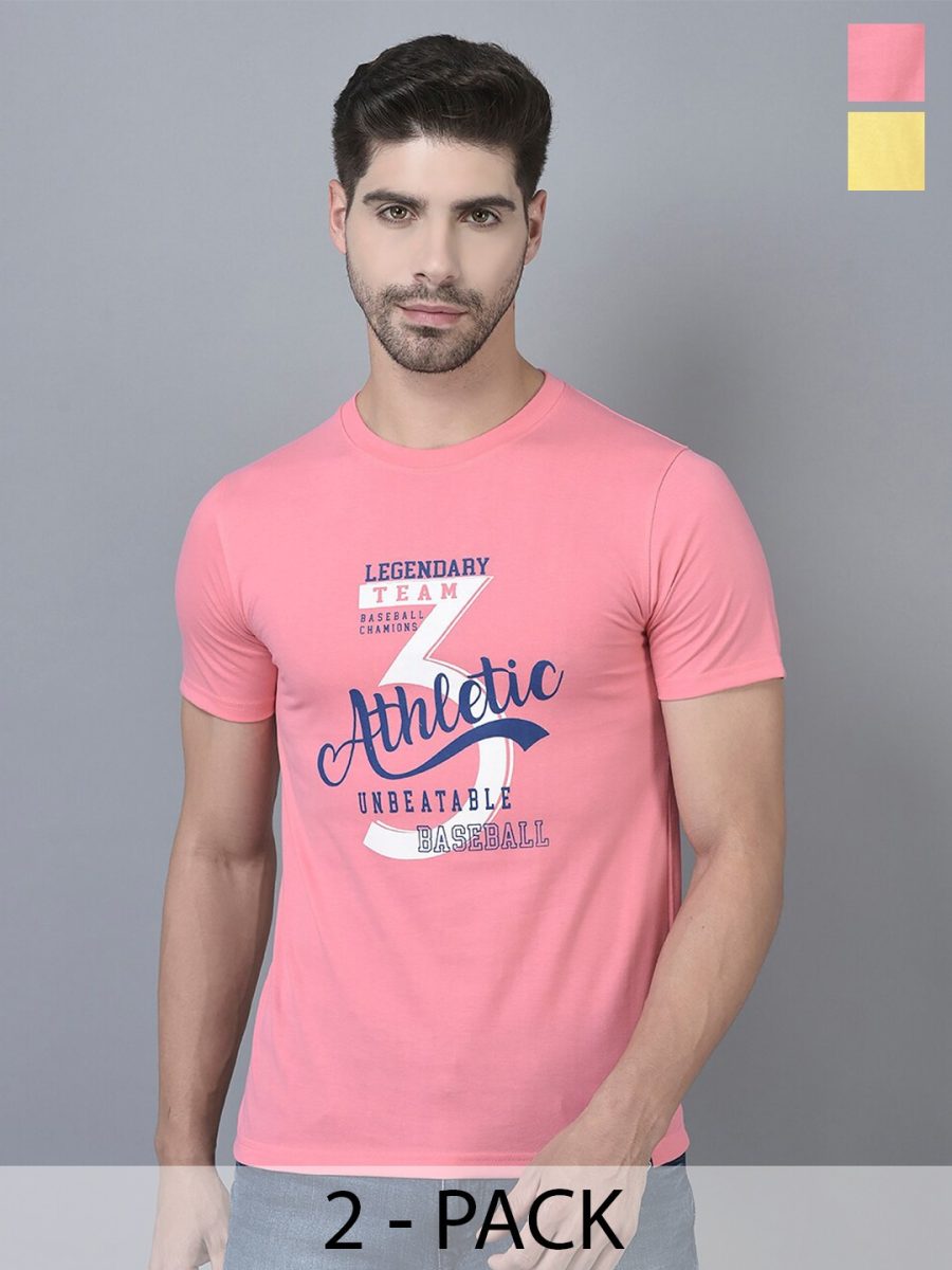 Dollar Men's Casual Round Neck Printed T-Shirt