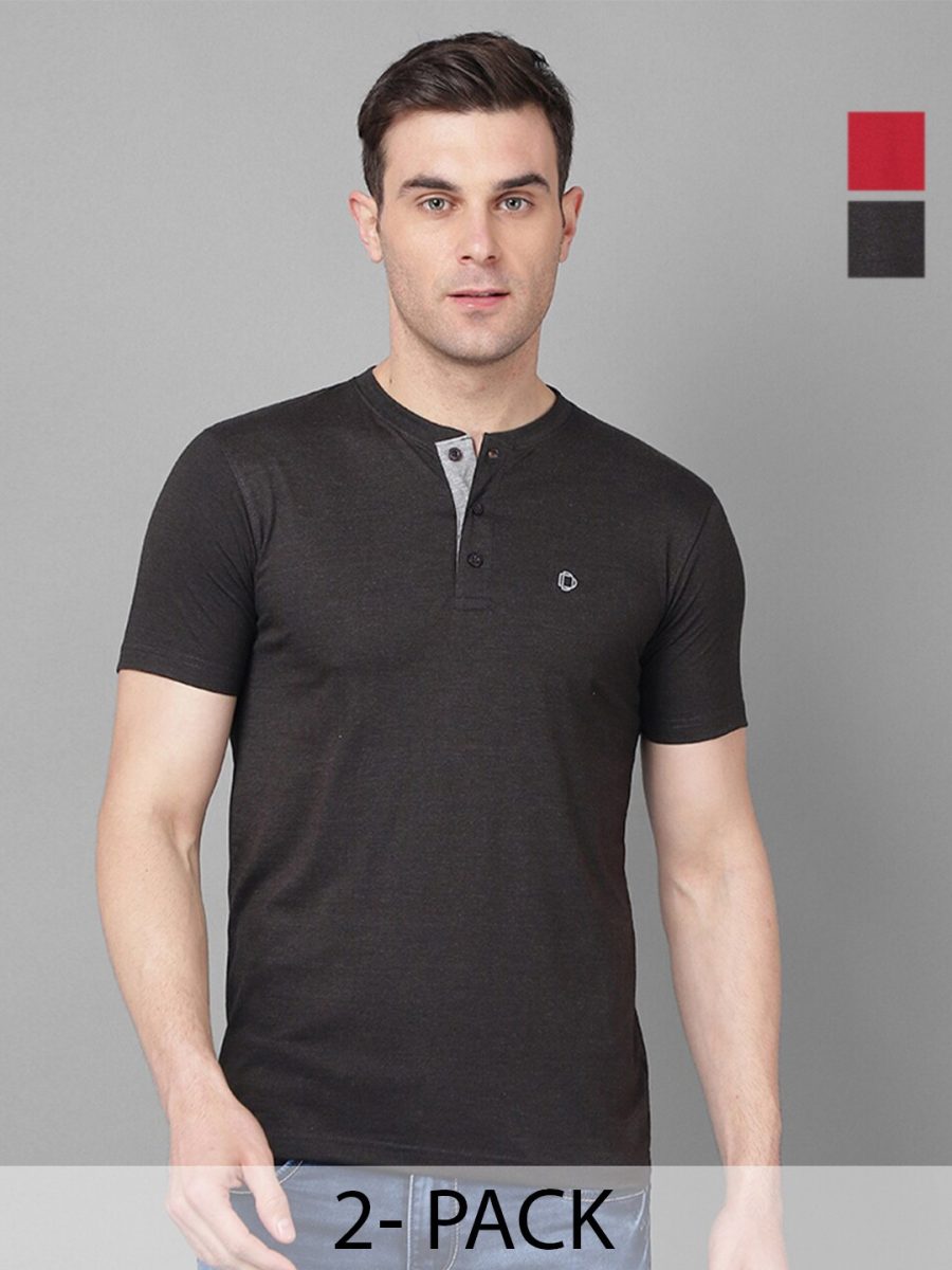 Dollar Men's Casual Henly Neck T-Shirt