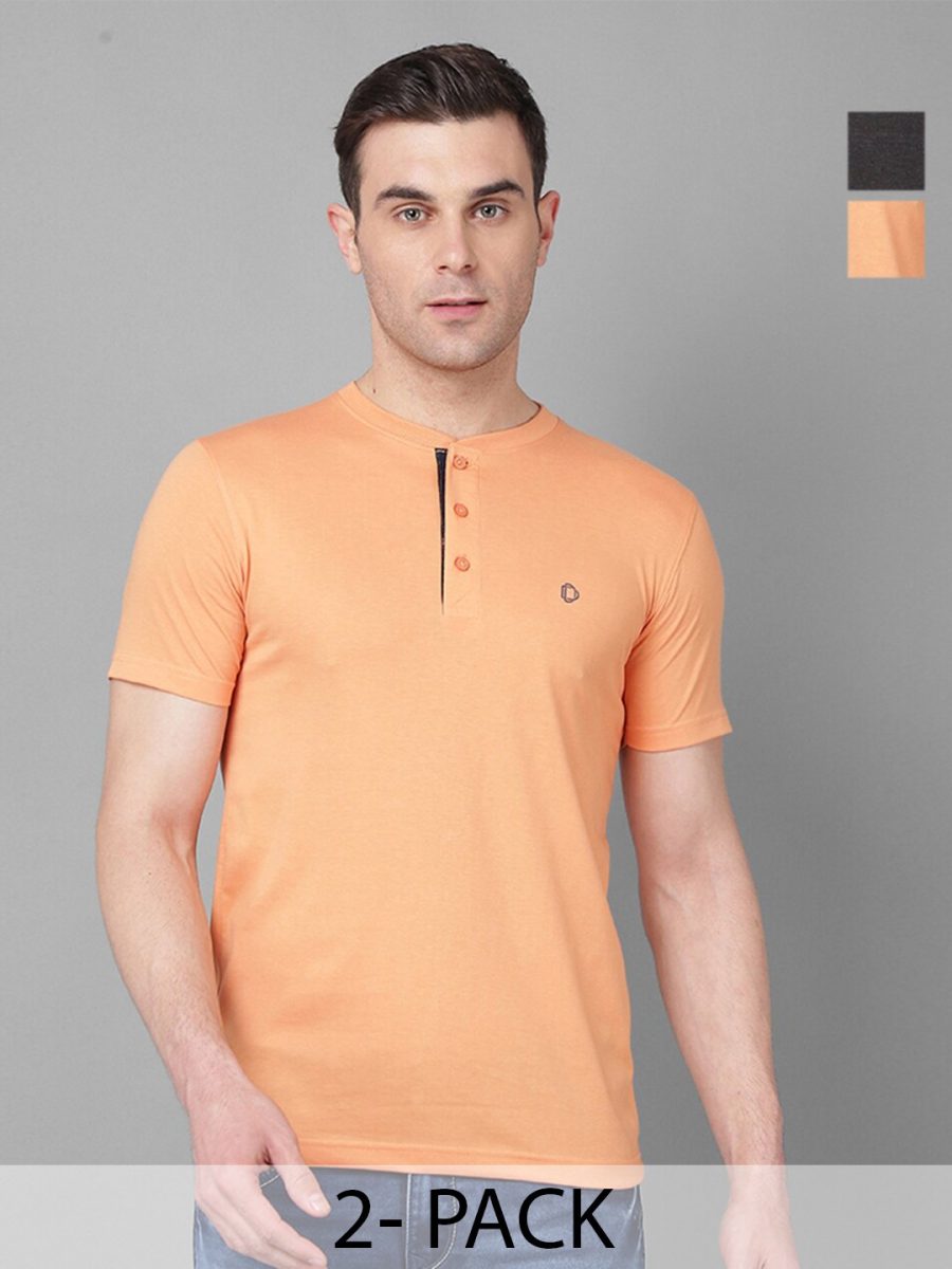 Dollar Men's Casual Henly Neck T-Shirt