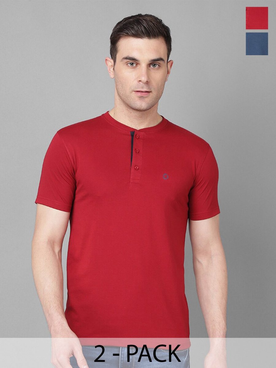 Dollar Men's Casual Henly Neck T-Shirt