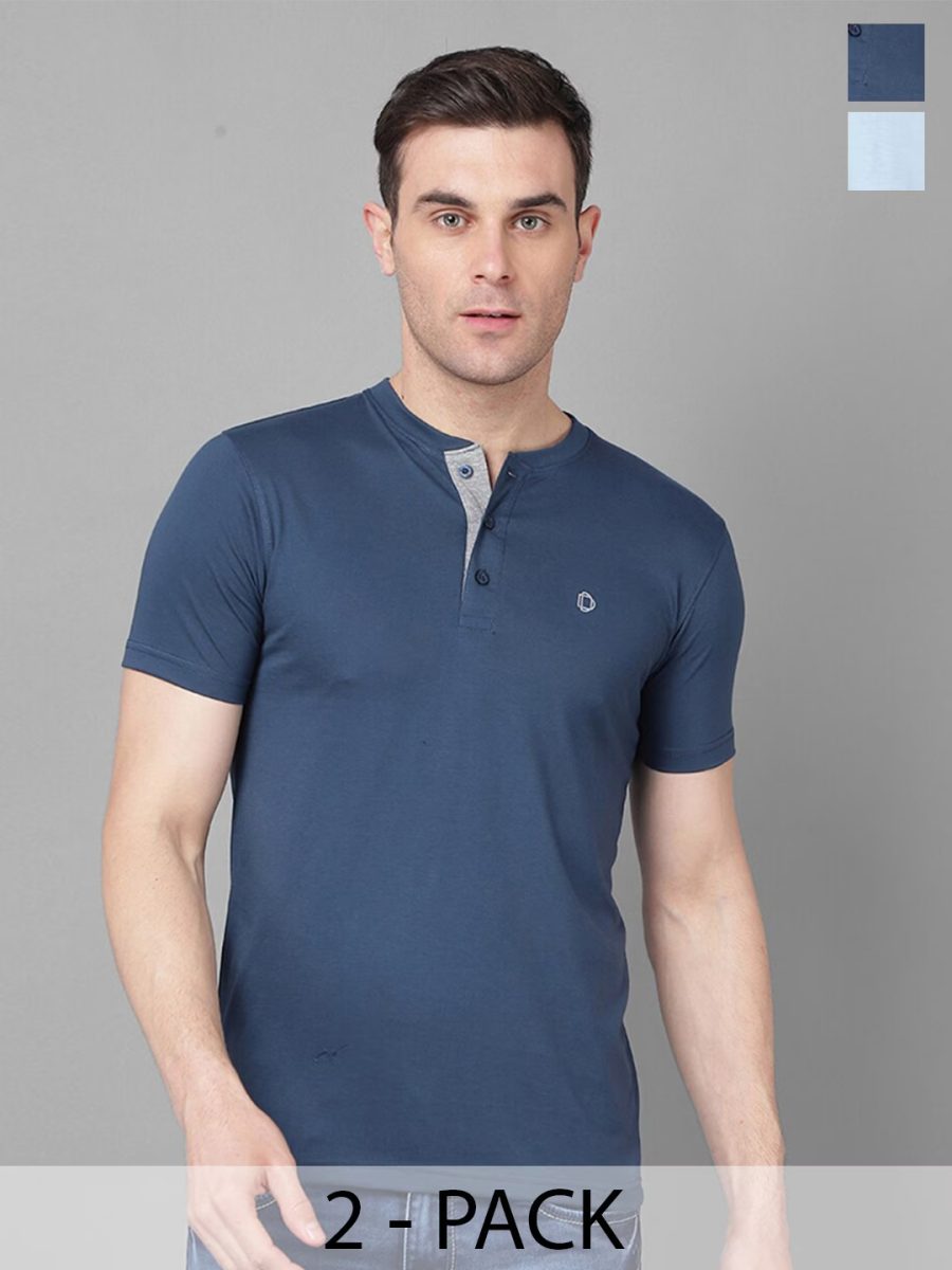 Dollar Men's Casual Henly Neck T-Shirt