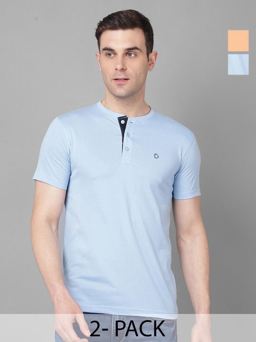 Dollar Men's Casual Henly Neck T-Shirt